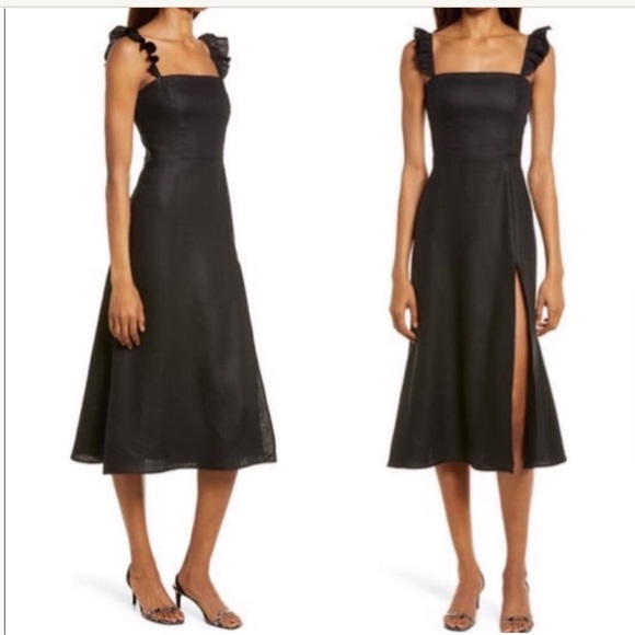 Reformation Spaulding Linen Midi Dress - Picture 2 of 9